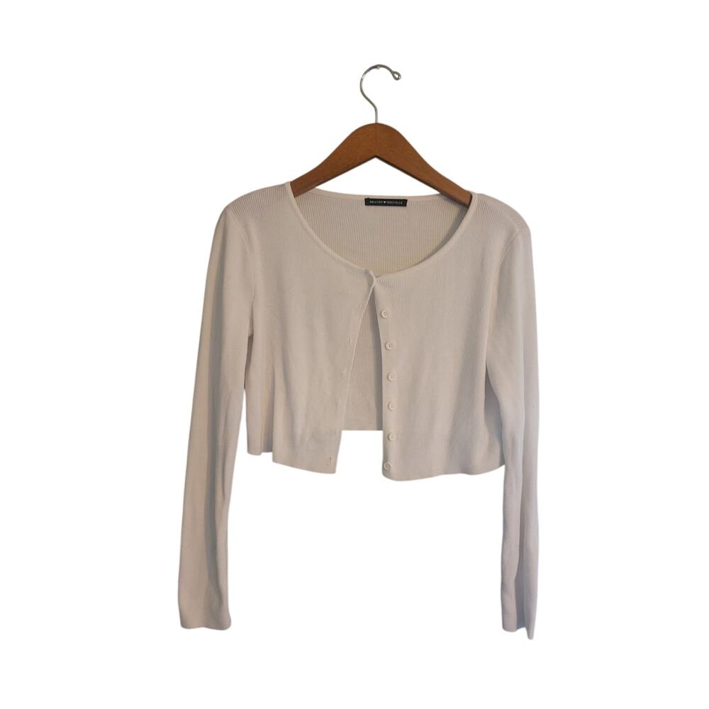 Brandy Melville cropped cardigan sweater  white